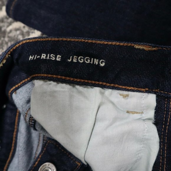 American Eagle Dark Blue Wash Hi-Rise Jegging, 2 - Picture 9 of 10